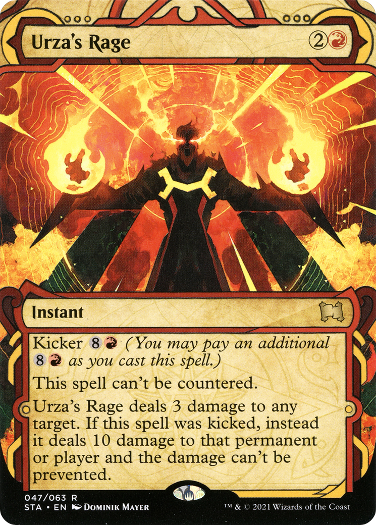 Urza's Rage (STA-047) - Strixhaven Mystical Archive: (Showcase) (Borderless) Foil