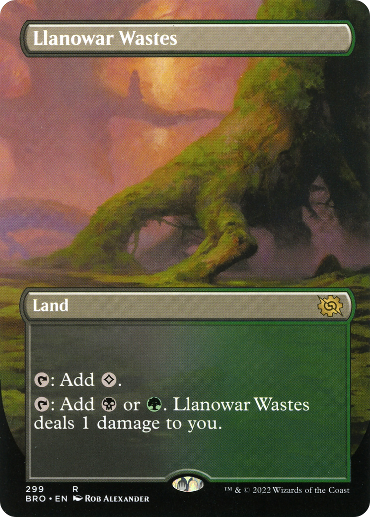 Llanowar Wastes (BRO-299) - The Brothers' War (Borderless) Foil