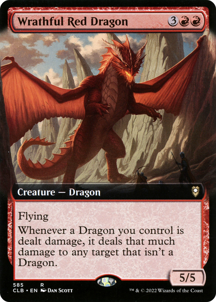 Wrathful Red Dragon (CLB-585) - Commander Legends: Battle for Baldur's Gate: (Extended Art) Foil