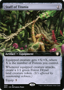 Staff of Titania (BRC-050) - The Brothers' War Commander: (Extended Art) Foil