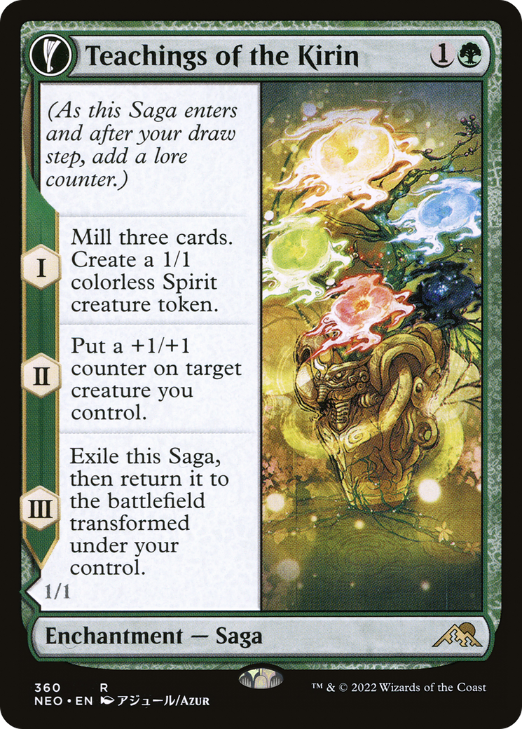 Teachings of the Kirin // Kirin-Touched Orochi (NEO-360) - Kamigawa: Neon Dynasty: (Showcase, fandfc) Foil