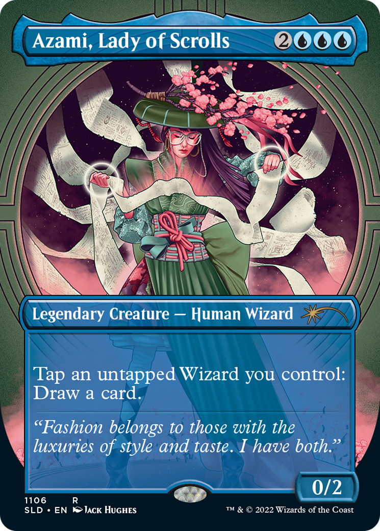 Azami, Lady of Scrolls (SLD-1106) - Secret Lair Drop (Borderless) Foil
