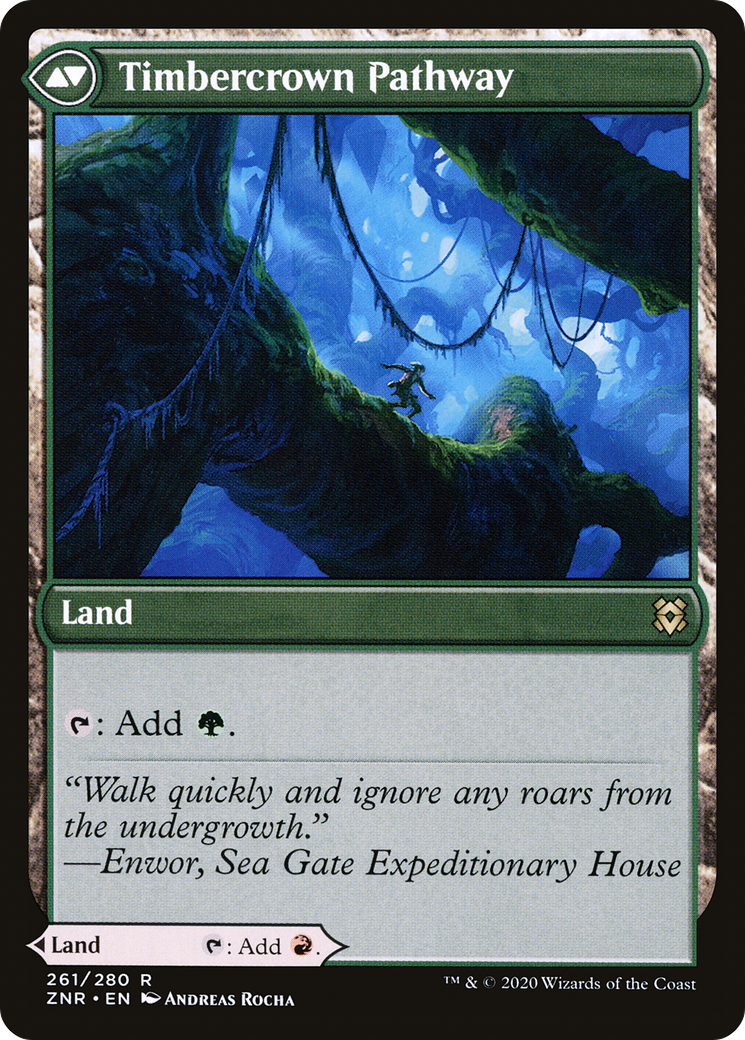 Cragcrown Pathway // Timbercrown Pathway (ZNR-261) - Zendikar Rising Foil