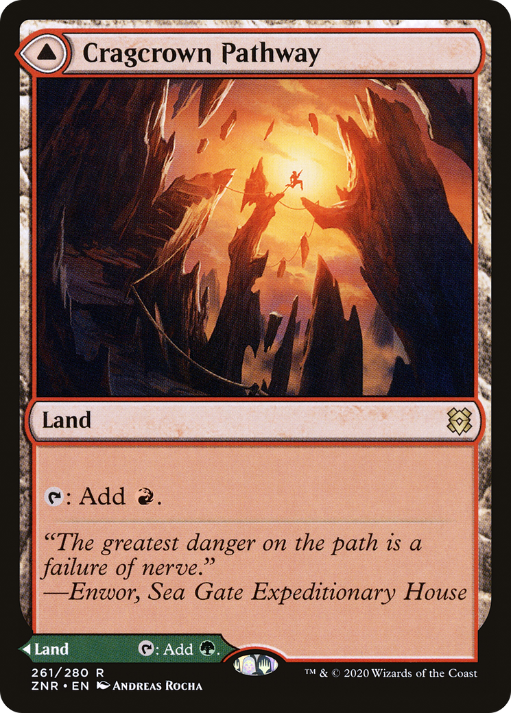 Cragcrown Pathway // Timbercrown Pathway (ZNR-261) - Zendikar Rising Foil