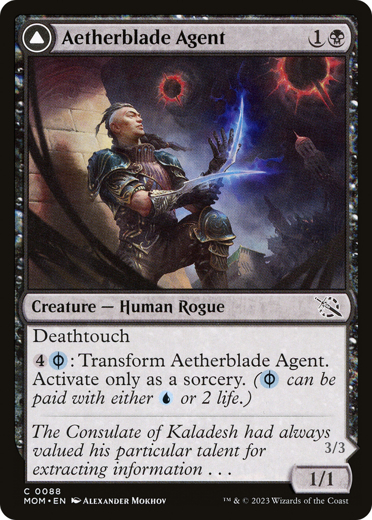 Aetherblade Agent // Gitaxian Mindstinger (MOM-088) - March of the Machine Foil