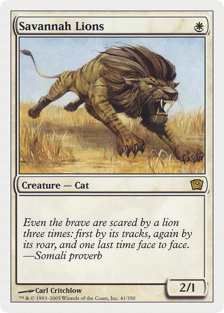 Savannah Lions (9ED-041) - Ninth Edition