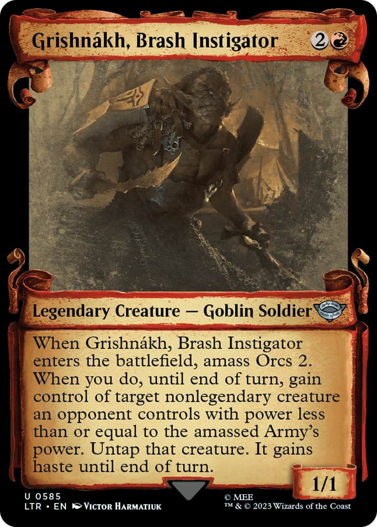 Grishnákh, Brash Instigator (LTR-585) - The Lord of the Rings: Tales of Middle-earth: (Showcase) Foil
