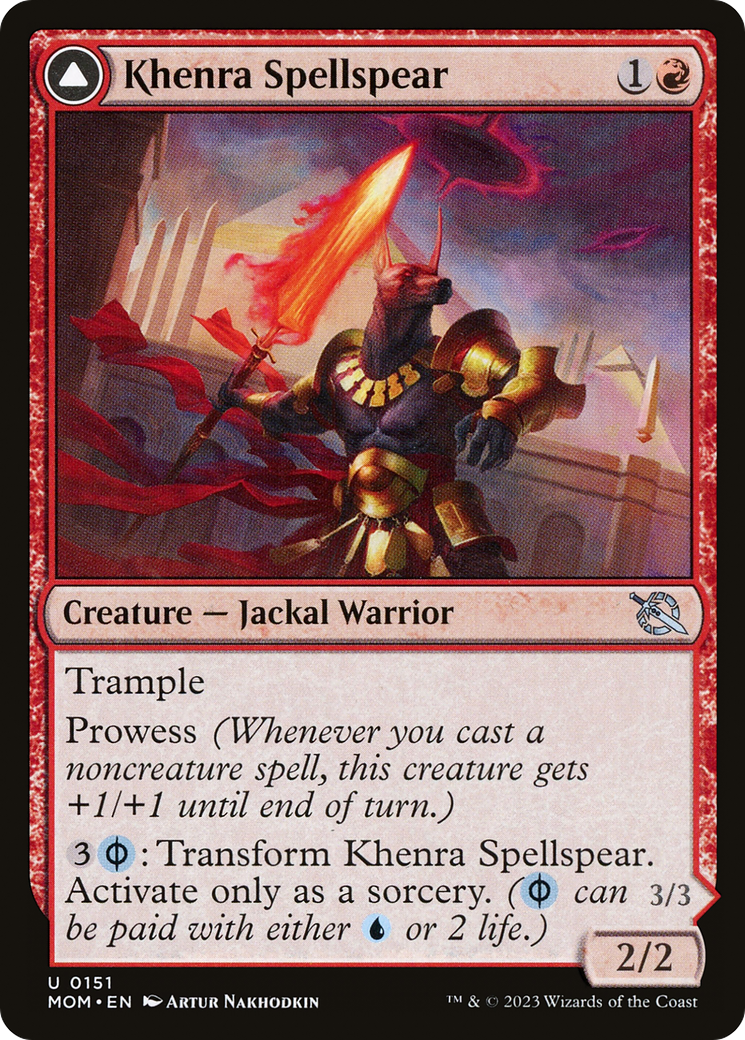 Khenra Spellspear // Gitaxian Spellstalker (MOM-151) - March of the Machine Foil