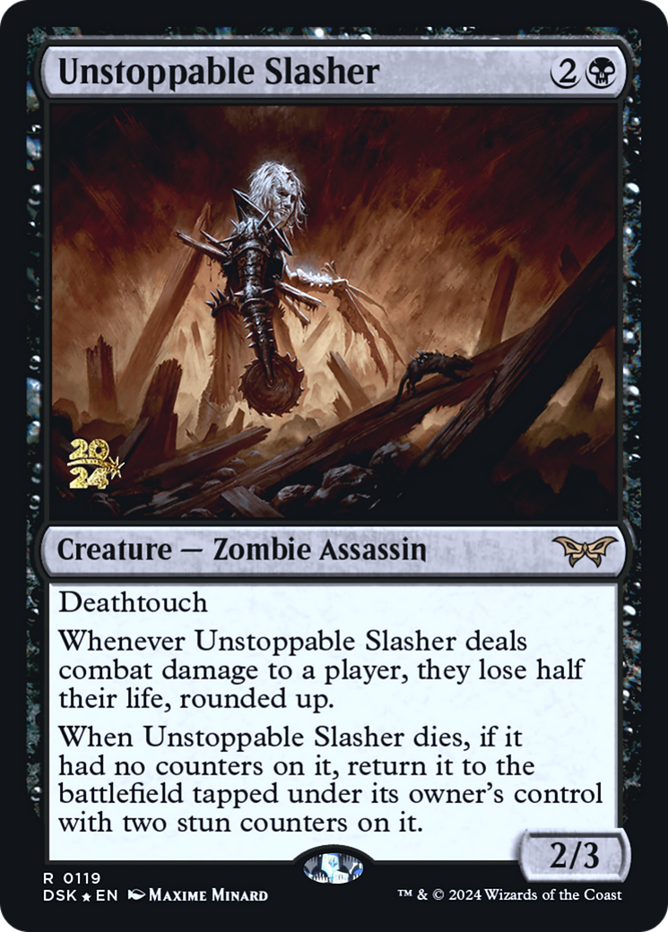 Unstoppable Slasher (PRE-119) - Duskmourn: House of Horror Promos Foil