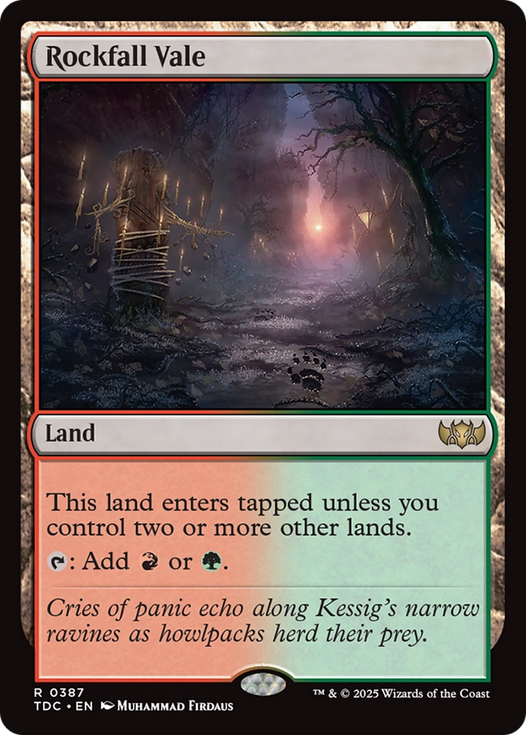 Rockfall Vale (TDC-387) - Commander: Tarkir: Dragonstorm