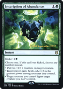 Inscription of Abundance (PRE-186S) - Zendikar Rising Promos Foil