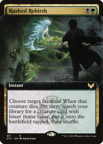 Rushed Rebirth (STX-351) - Strixhaven: School of Mages: (Extended Art) Foil