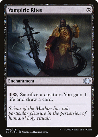 Vampiric Rites (2X2-098) - Double Masters 2022 Foil