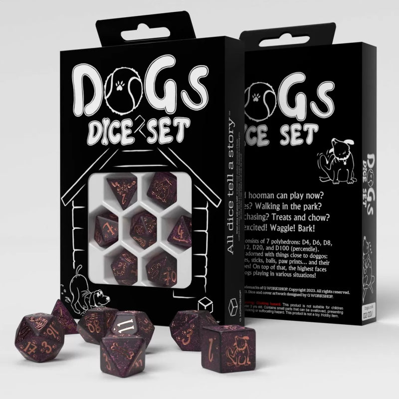 Q Workshop Dogs Dice Set - Luna Dice Set 7