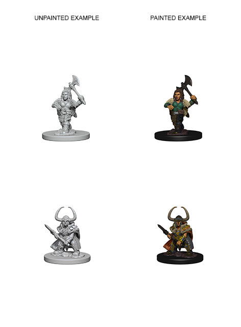 D&D Mini Dwarf Female Barbarian