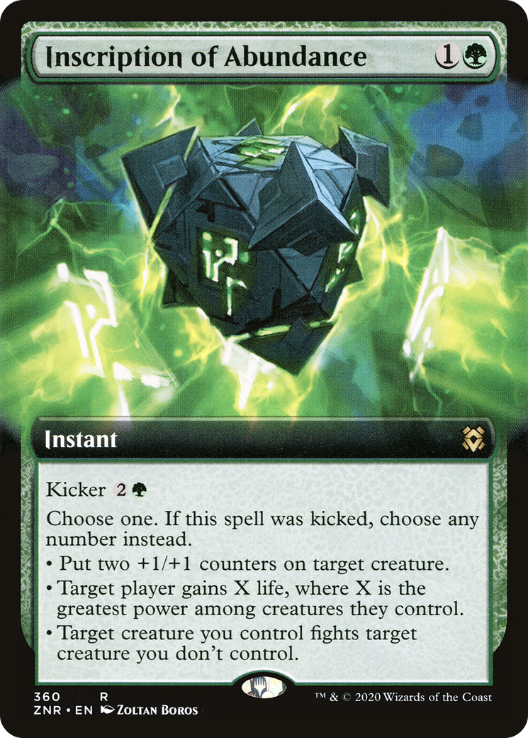 Inscription of Abundance (ZNR-360) - Zendikar Rising: (Extended Art) Foil