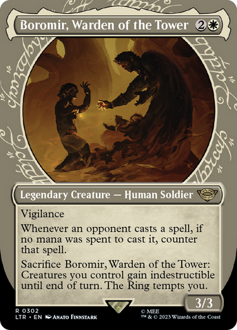 Boromir, Warden of the Tower (LTR-302) - The Lord of the Rings: Tales of Middle-earth: (Showcase) (Borderless)
