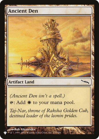 Ancient Den (PLST-MRD-278) - The List