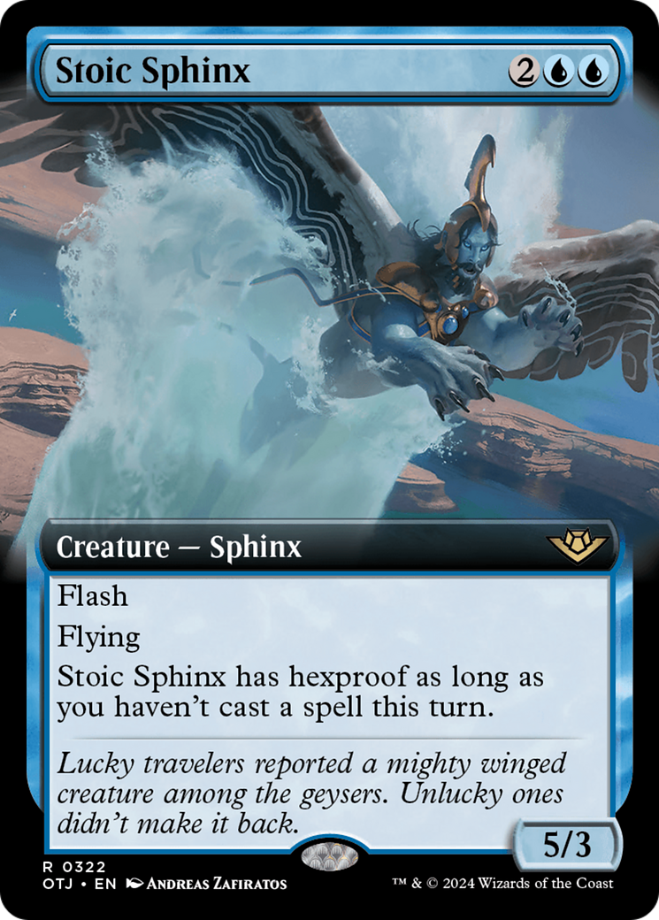 Stoic Sphinx (OTJ-322) - Outlaws of Thunder Junction: (Extended Art)