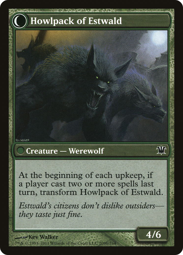 Villagers of Estwald // Howlpack of Estwald (ISD-209) - Innistrad: (Double Faced Transform)