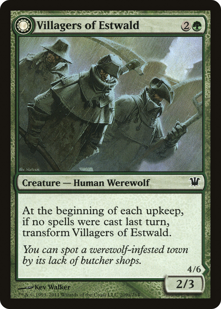 Villagers of Estwald // Howlpack of Estwald (ISD-209) - Innistrad: (Double Faced Transform) Foil