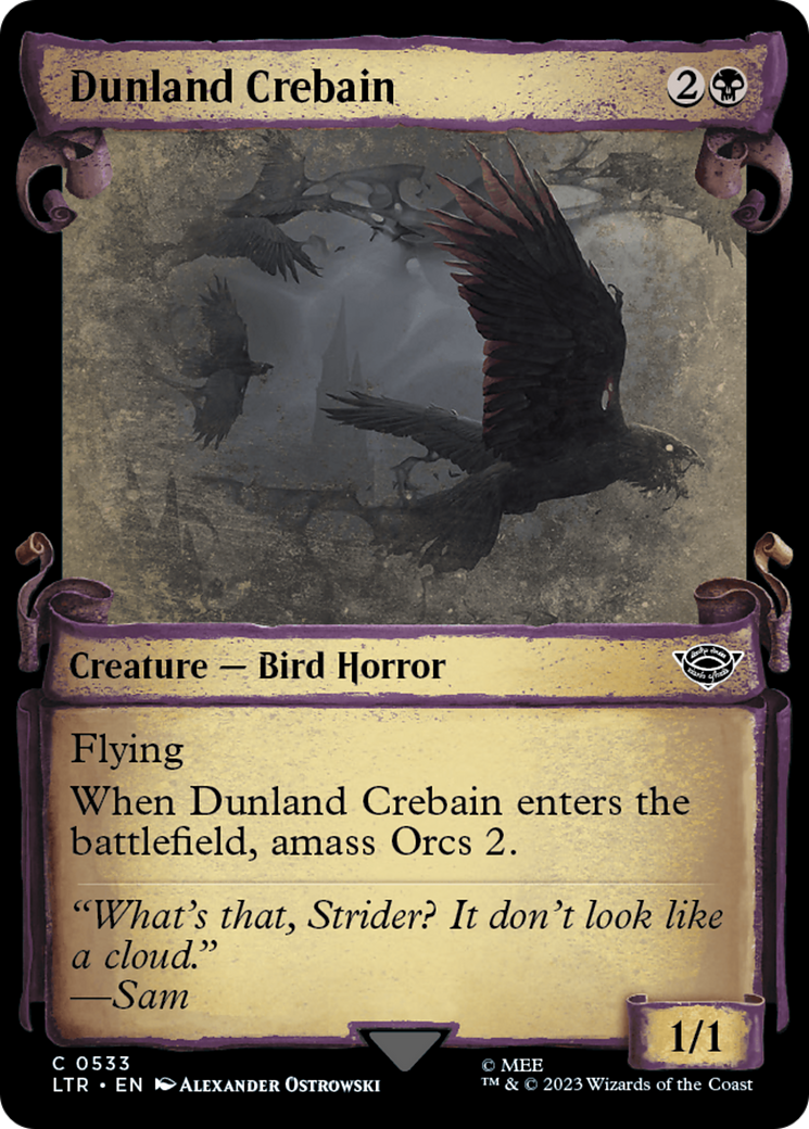 Dunland Crebain (LTR-533) - The Lord of the Rings: Tales of Middle-earth: (Showcase) Foil