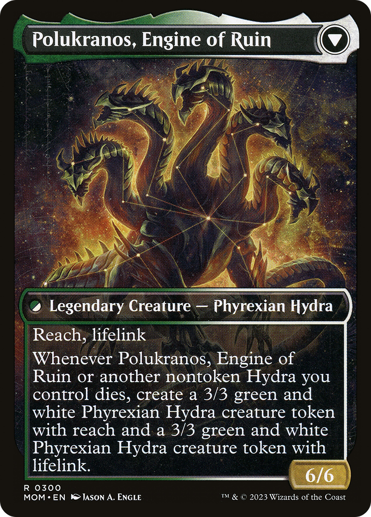 Polukranos Reborn // Polukranos, Engine of Ruin (MOM-300) - March of the Machine: (Showcase)