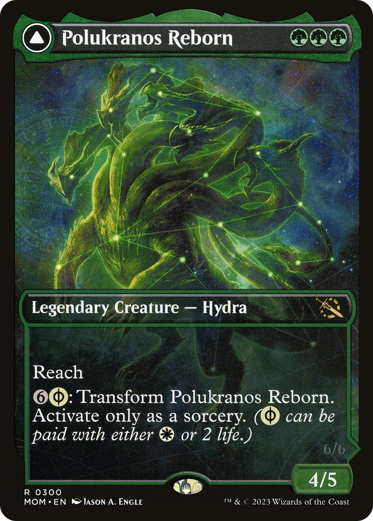 Polukranos Reborn // Polukranos, Engine of Ruin (MOM-300) - March of the Machine: (Showcase) Foil