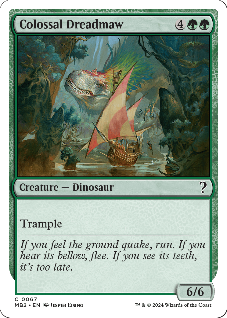 Colossal Dreadmaw (White Border) (MB2-067) - Mystery Booster 2
