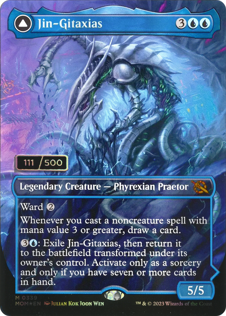 Jin-Gitaxias // The Great Synthesis (MOM-339) - March of the Machine (Borderless) Foil