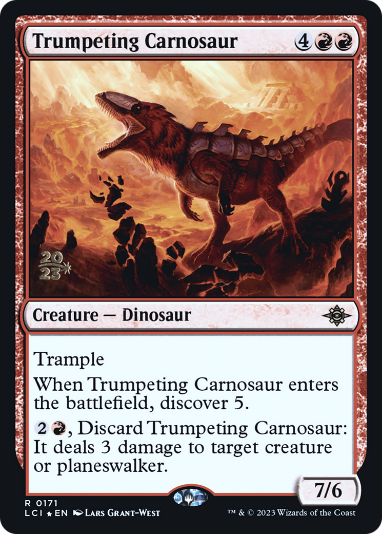 Trumpeting Carnosaur (PRE-171) - The Lost Caverns of Ixalan Promos Foil
