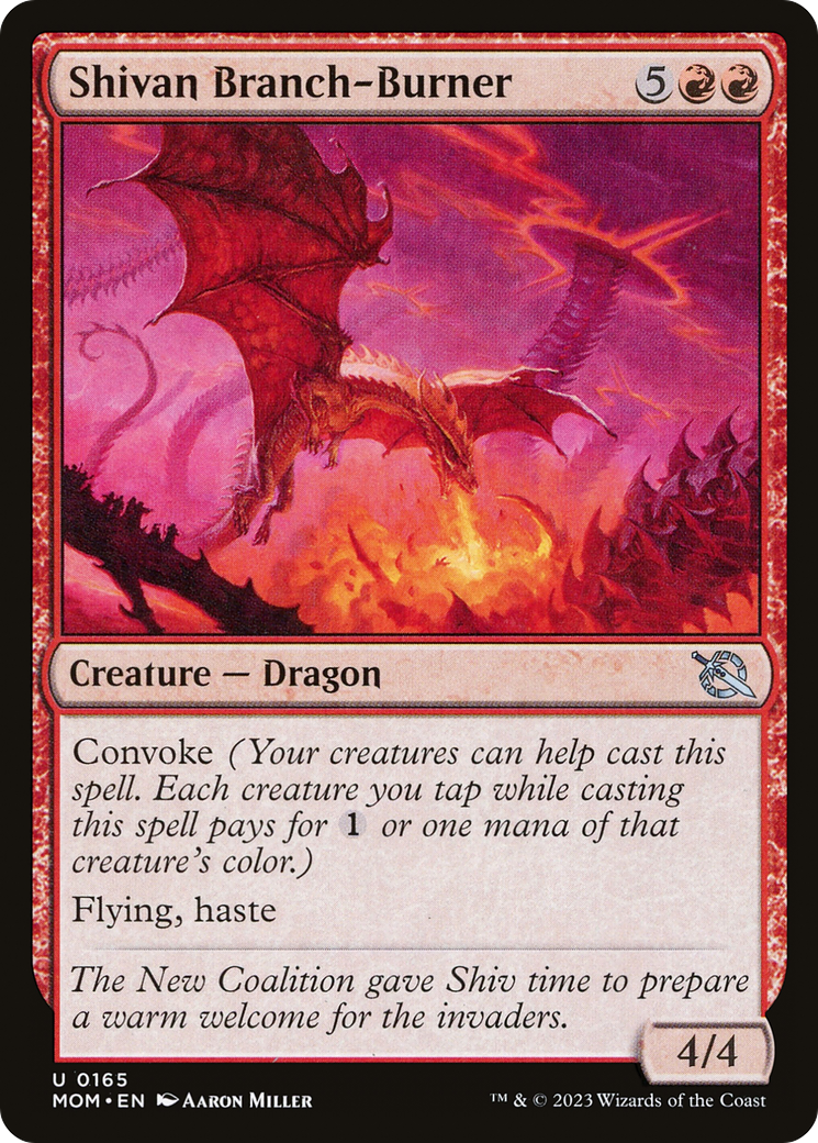 Shivan Branch-Burner (MOM-165) - March of the Machine Foil