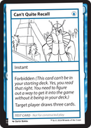 Can't Quite Recall (MB2PC-) - Mystery Booster 2