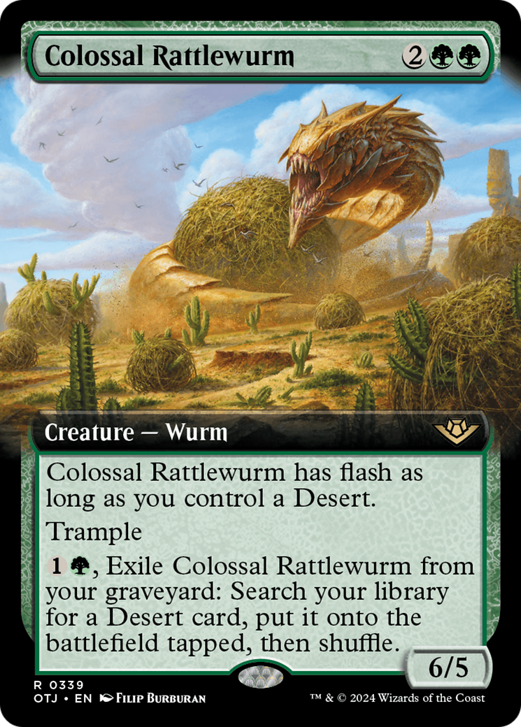 Colossal Rattlewurm (OTJ-339) - Outlaws of Thunder Junction: (Extended Art) Foil