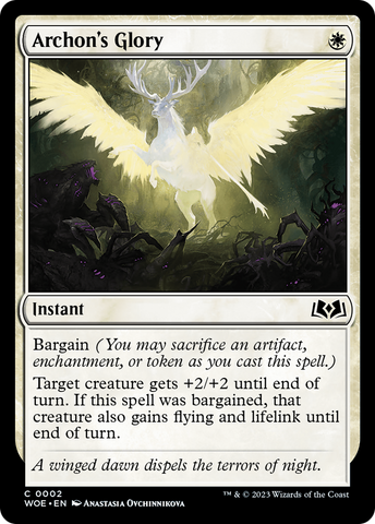 Archon's Glory (WOE-002) - Wilds of Eldraine