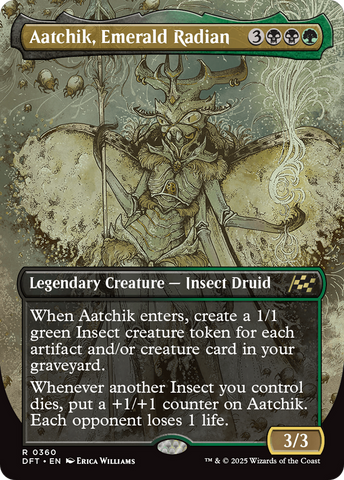 Aatchik, Emerald Radian (Borderless) (DFT-360) - Aetherdrift (Borderless) Foil