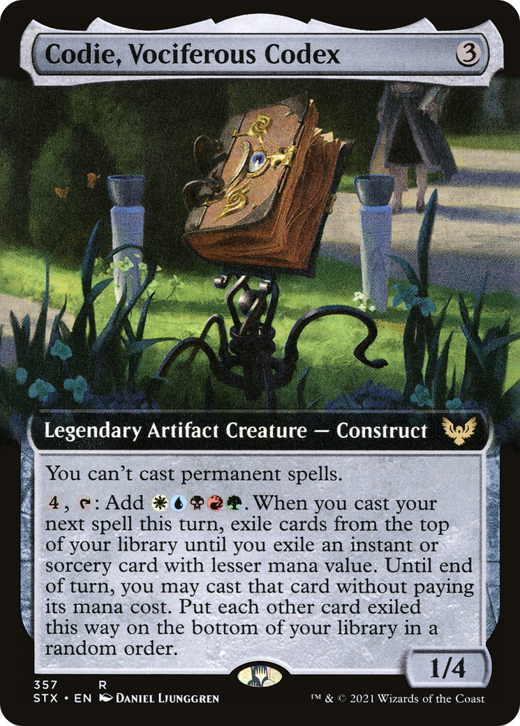 Codie, Vociferous Codex (STX-357) - Strixhaven: School of Mages: (Extended Art)