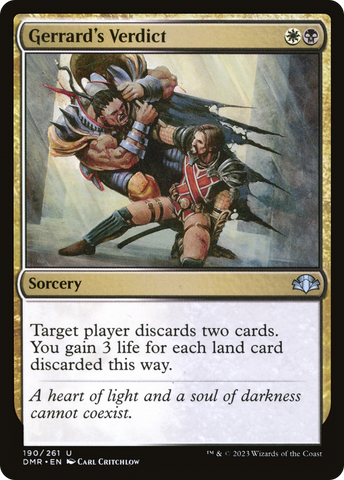 Gerrard's Verdict (DMR-190) - Dominaria Remastered