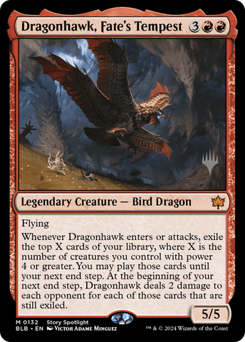 Dragonhawk, Fate's Tempest (PPBLB-132) - Bloomburrow Promos Foil