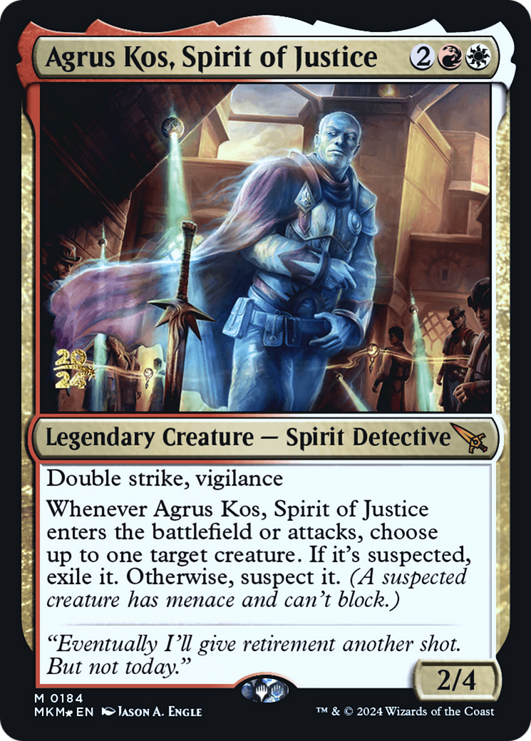 Agrus Kos, Spirit of Justice (PRE-184) - Murders at Karlov Manor Promos Foil