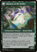Azusa's Many Journeys // Likeness of the Seeker (NEO-172) - Kamigawa: Neon Dynasty: (fandfc, enchantment) Foil