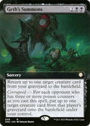 Geth's Summons (ONC-049) - Phyrexia: All Will Be One Commander: (Extended Art) Foil