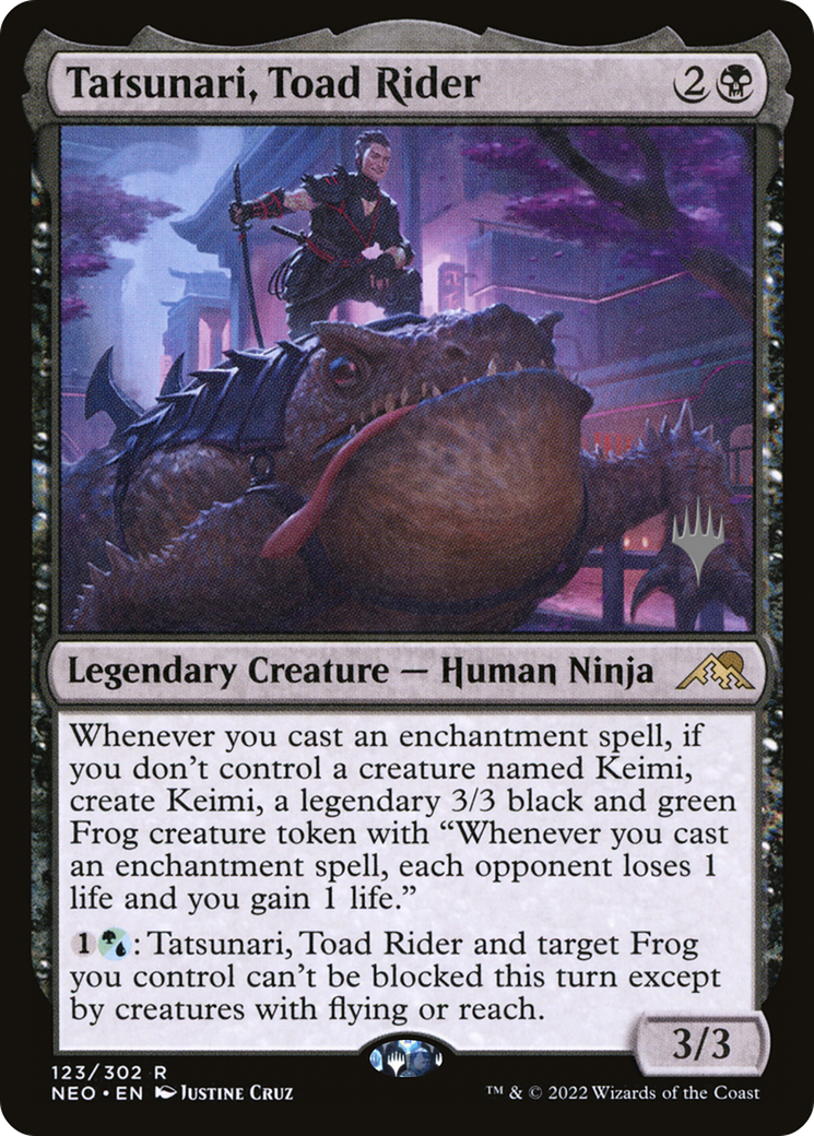 Tatsunari, Toad Rider (PPNEO-123) - Kamigawa: Neon Dynasty Promos