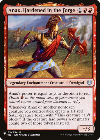 Anax, Hardened in the Forge (LIST-THB-125) - The List: (enchantment)