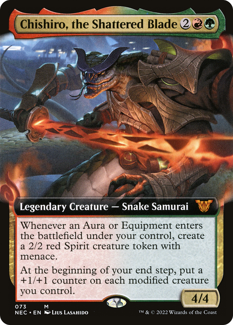 Chishiro, the Shattered Blade (NEC-073) - Neon Dynasty Commander: (Extended Art)