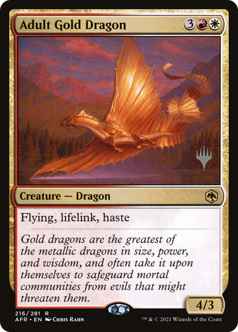 Adult Gold Dragon (PPAFR-216P) - Adventures in the Forgotten Realms Promos Foil