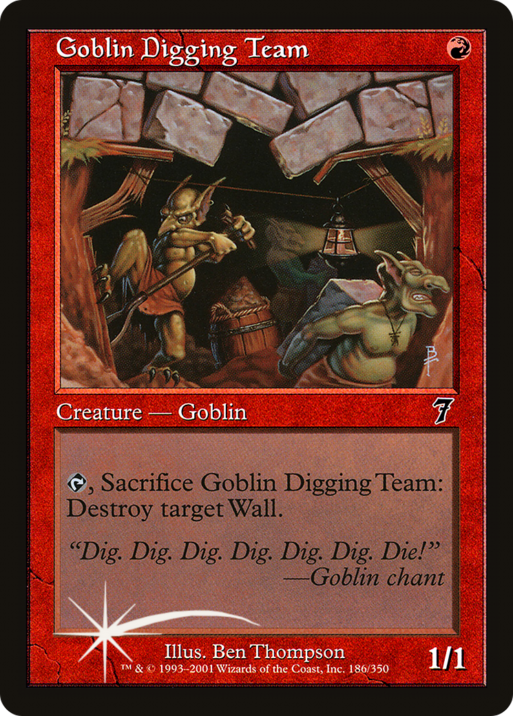 Goblin Digging Team (7ED-186★) - Seventh Edition Foil