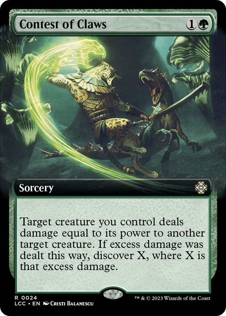 Contest of Claws (LCC-024) - The Lost Caverns of Ixalan Commander: (Extended Art)