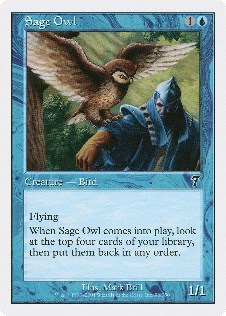 Sage Owl (7ED-096) - Seventh Edition
