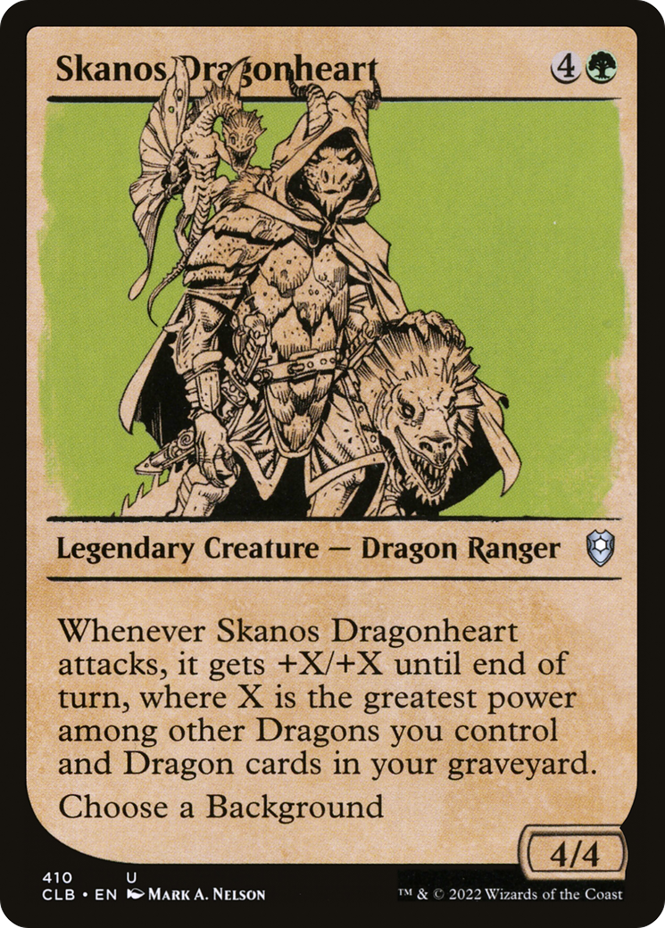 Skanos Dragonheart (CLB-410) - Commander Legends: Battle for Baldur's Gate: (Showcase) Foil